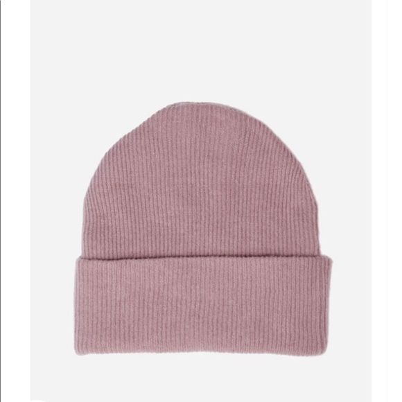 Johnny Was Folded Cashmere Beanie Mauve - Picture 2 of 4